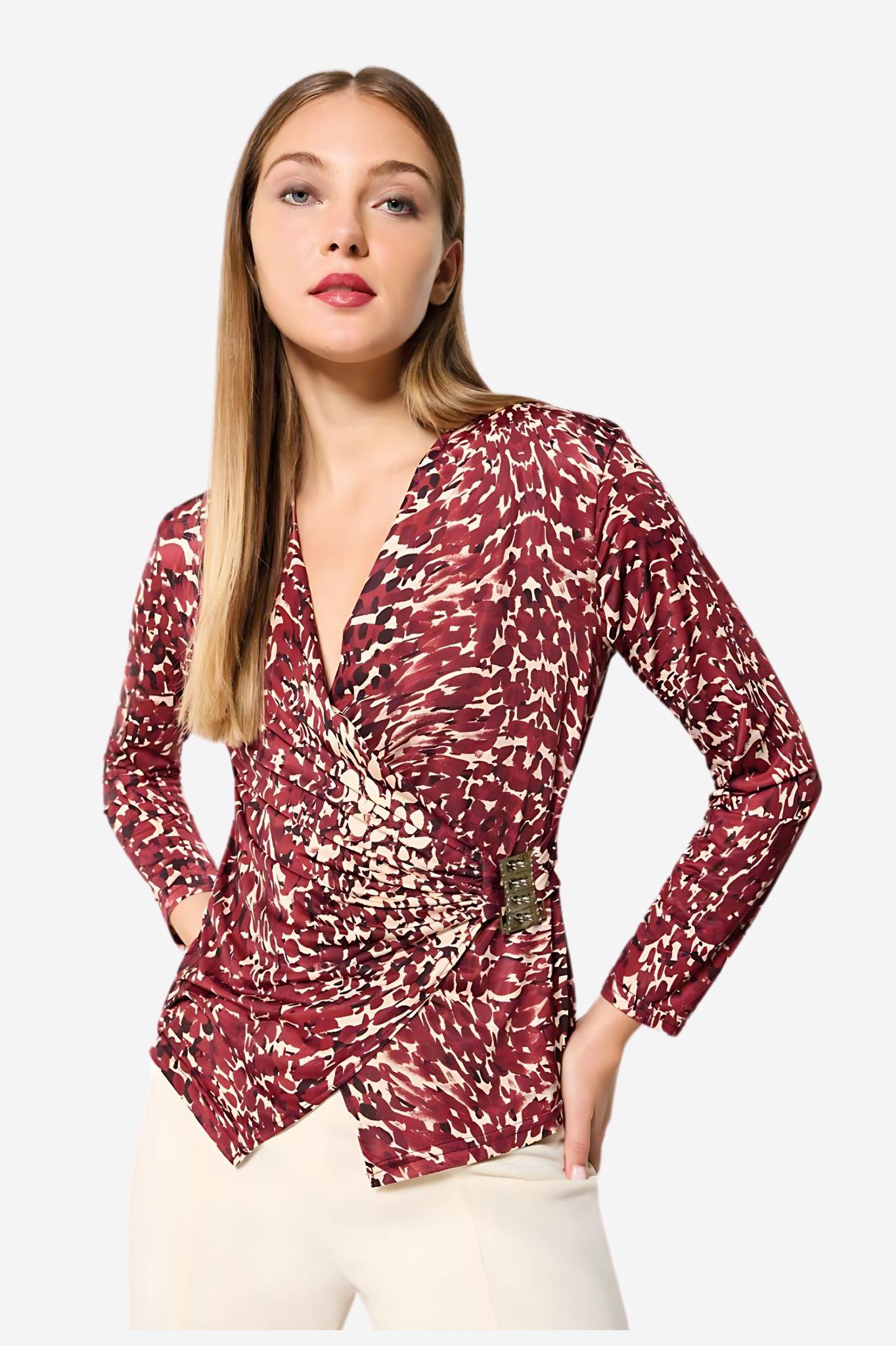 Blusa Print Cruzada para Mujer de Bocetto - MARA FERREZ