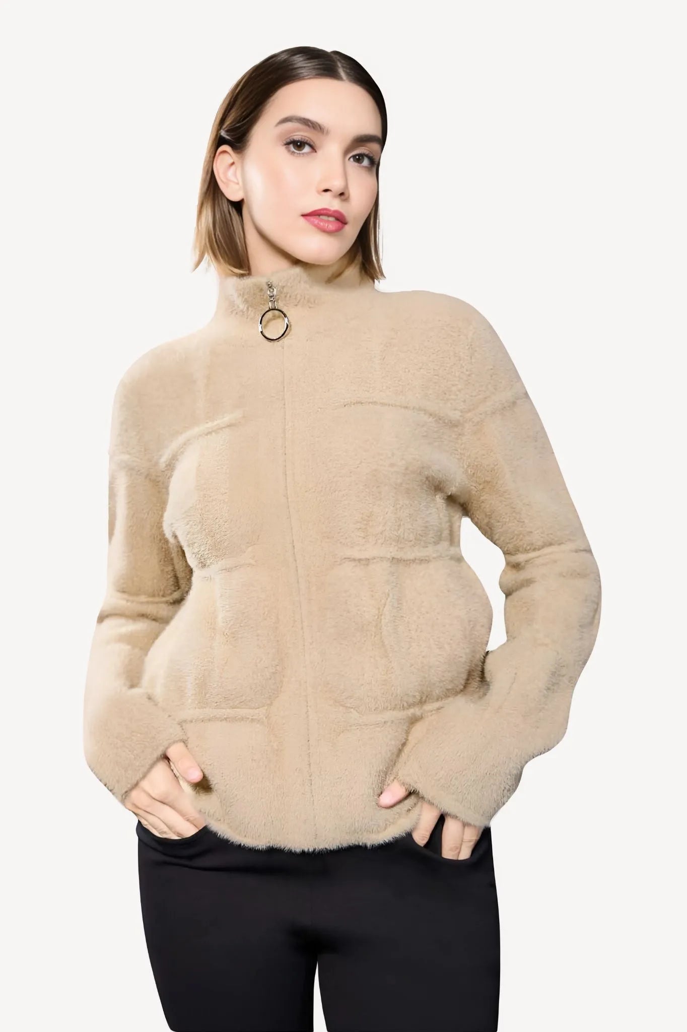 Bomber Peluche para Mujer de Bocetto - MARA FERREZ