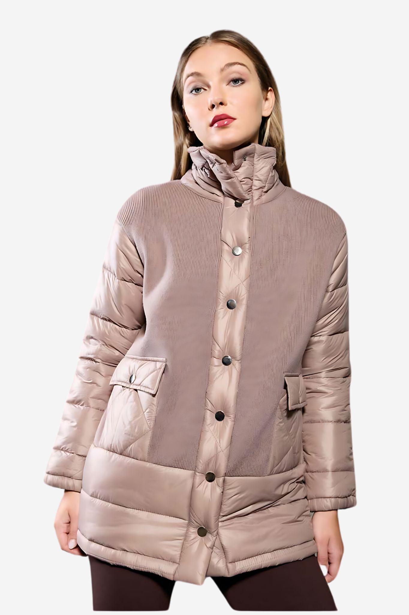 Parka Combinada para Mujer de Bocetto - MARA FERREZ